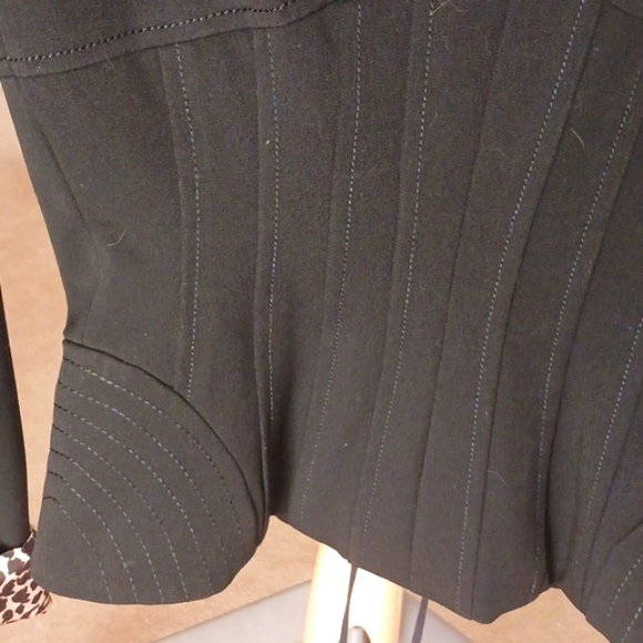 Women's Dress Jacket/Blazer "Vintage" Cache sz0, NEW black- animal print lining/ - Picture 8 of 16